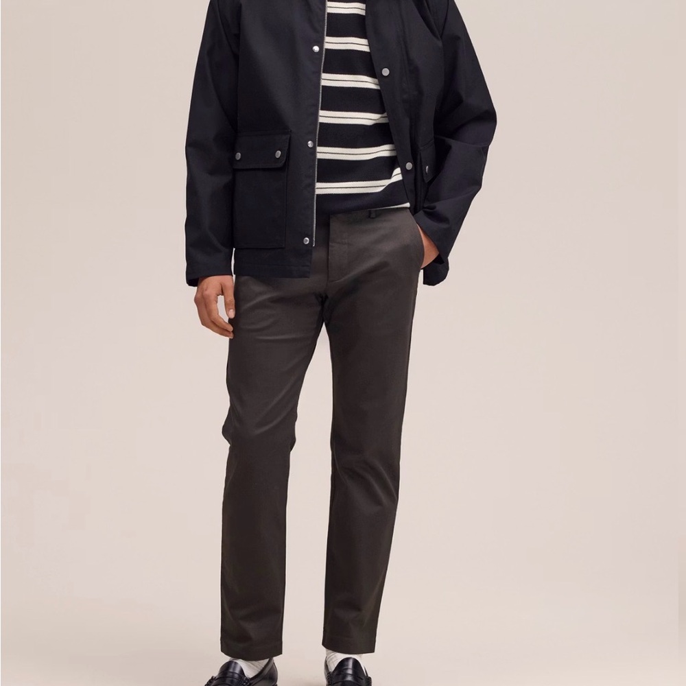 Men's Slim Straight Chinos - Black